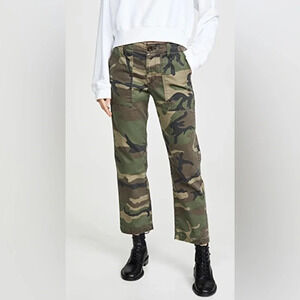 TRAVE Gwen High-Rise Camo Ankle Cargo Pants The Big Battle Denim Casual Women 27